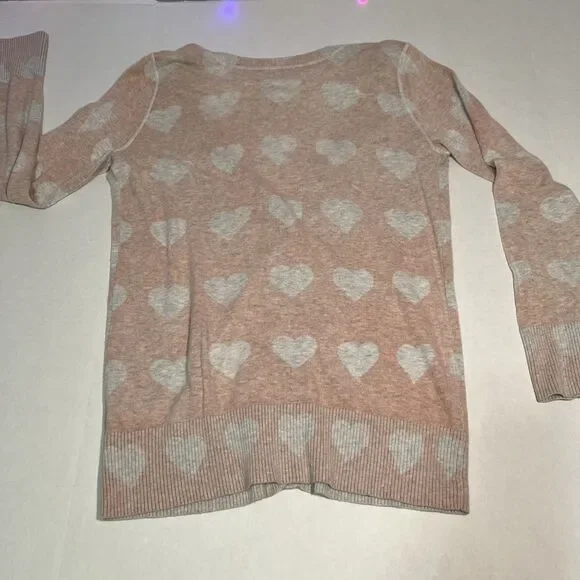 Mossimo Large V Neck Cardigan Hearts Valentine's Whimsy Coquette - Picture 6 of 8